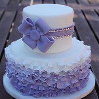 Purple Ruffles with a side of bling