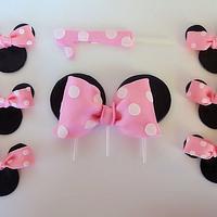 Minnie Mouse Ears/bows Cake topper