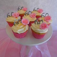 Giant Cupcake - Pink Roses