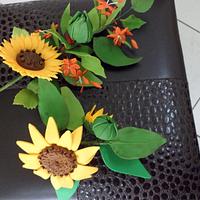 Sunflowers & filler flowers