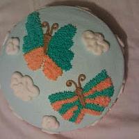 Butterflies in the sky cake