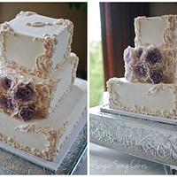 Maggie Austin Cake Inspired Bas-Relief with Sterling roses