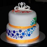 Rainbow stars cake
