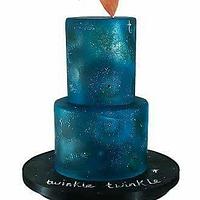 Twinkle twinkle autism galaxy cake 