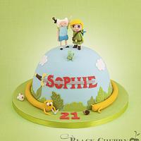 Adventure Time and Zelda mash-up Cake