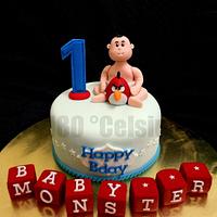Baby Monster's 1st Birthday Cake