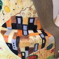 Klimt 'The Kiss' wedding cake 