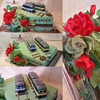 Trains cake