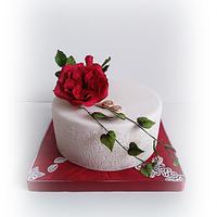 Wedding cake in red