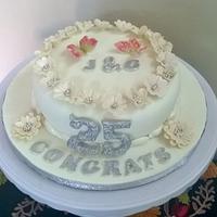 Christmas, silver jubilee and communion cakes