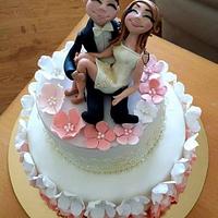 Ombré wedding cake