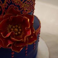 Royal blue Henna Cake