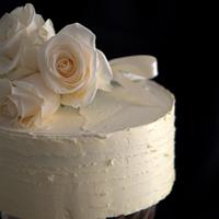 White naked wedding cake - Mericakes