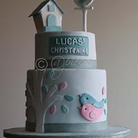 Bird themed Christening cake...