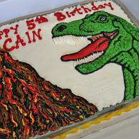 T-Rex cake in all buttercream