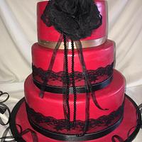Stunning Red Wedding Cake