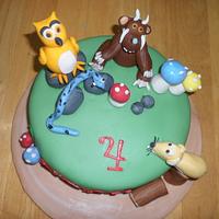 Gruffalo Cake for a Birthday with matching cupcakes