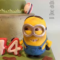 Rugby Minions cake