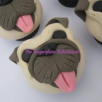 Pug Face Cupcakes