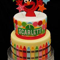 Elmo 1st birthday Cake