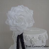 White on White Wedding Cake