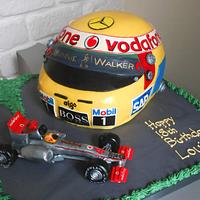Formula 1 Cake - Louis Hamilton Helmet