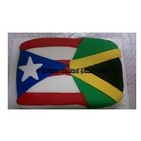 Two Flags As One 10yr Anniversary Cake
