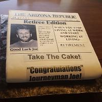 Newspaper cake