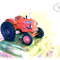 vintage tractor cake :-) 