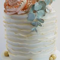 Peaches Wedding Cake