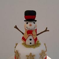 Mini snow man cake 