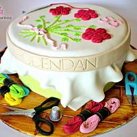Embroidery cake