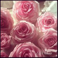 Pretty Pink Sugar roses for a wedding Cake