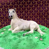 White horse cake