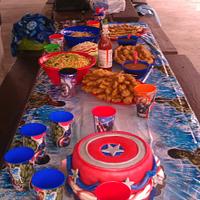 Captain America themed Graduation Cake