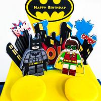 Lego Batman and Robin cake