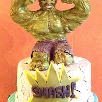 Incredible Hulk cake