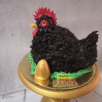 Chicken cake with golden egg!! 