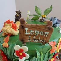 Jungle Cake for 1 year old Logan