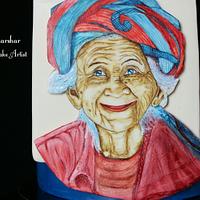 Beautiful Sri Lanka old woman