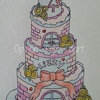 Pink Castle Princess Cake