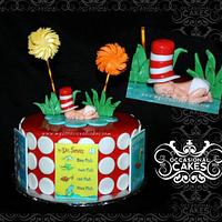 Dr. Seuss Themed baby shower cake 