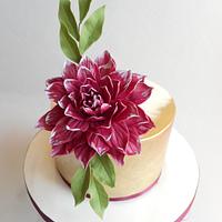 Dahlia flower cake