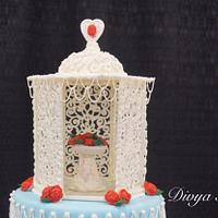 Enchanted Royal icing wedding cake 