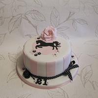 Horse silhouette cake