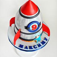 space rocket cake