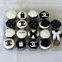 Chanel Inspired Birthday Cake and Cupcakes