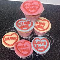 'love heart' cupcakes