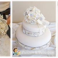 Wedding cake "My precious bouquet"