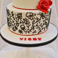 Red and Black - cake by Roo's Little Cake Parlour - CakesDecor